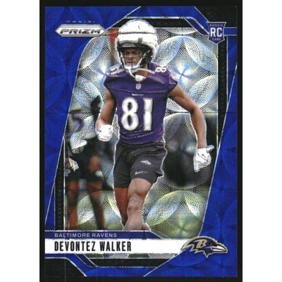 2024 Panini Prizm Prizms Choice Blue #328 Devontez Walker
