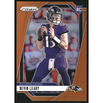 2024 Panini Prizm Prizms Orange #327 Devin Leary