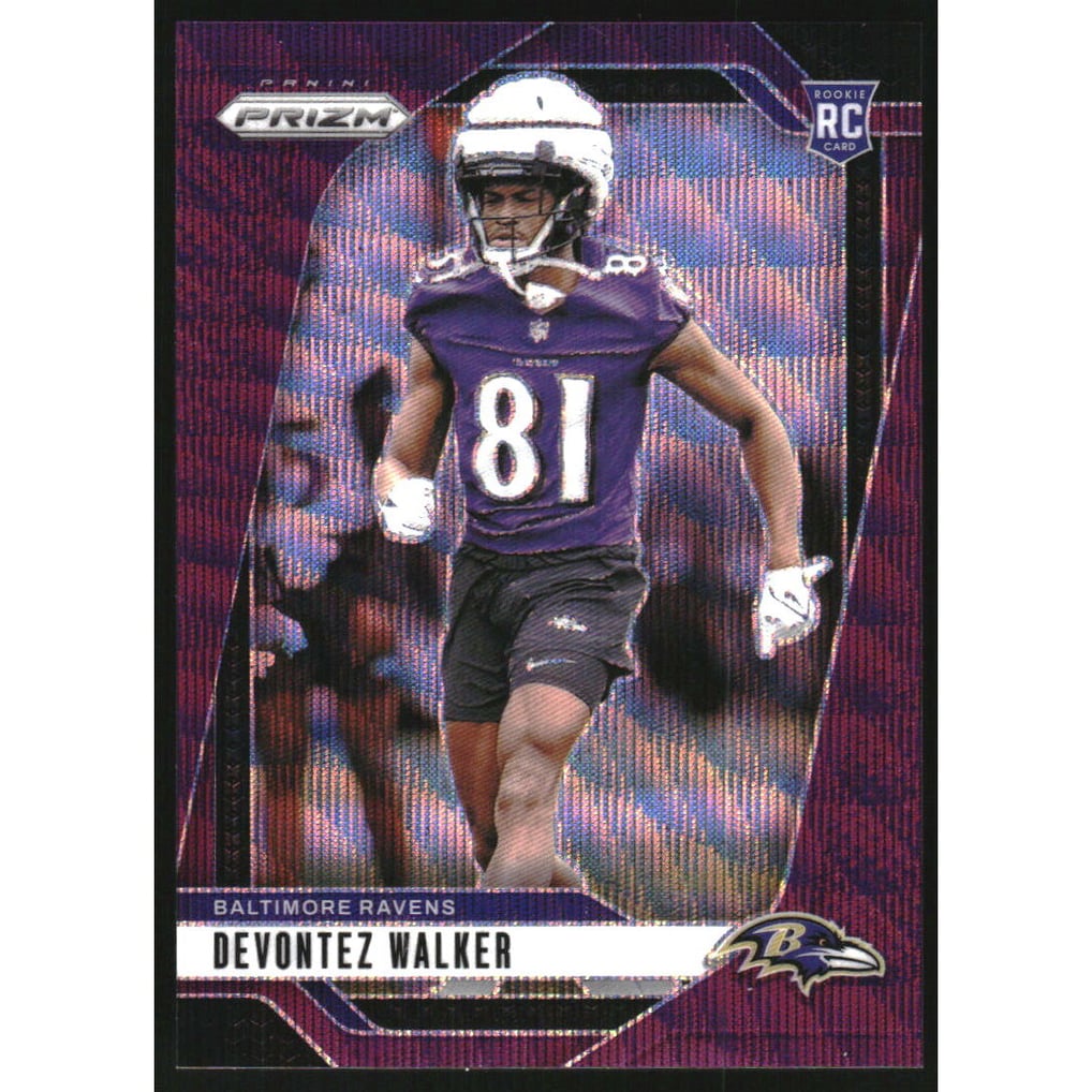 2024 Panini Prizm Prizms Purple Wave #328 Devontez Walker