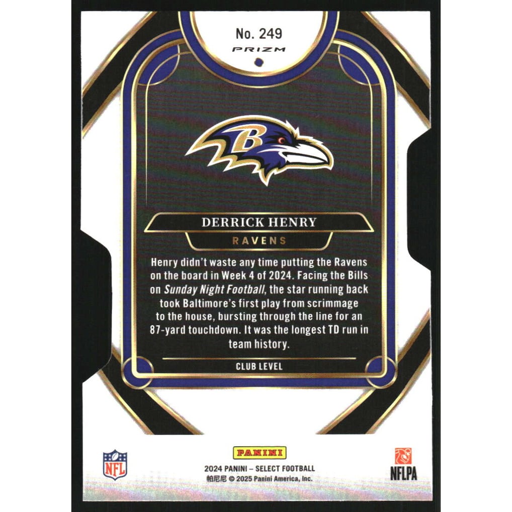 2024 Select Prizm Silver Die Cut #249 Derrick Henry