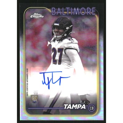 2024 Topps Chrome Rookie Autographs Refractors #RATT T.J. Tampa