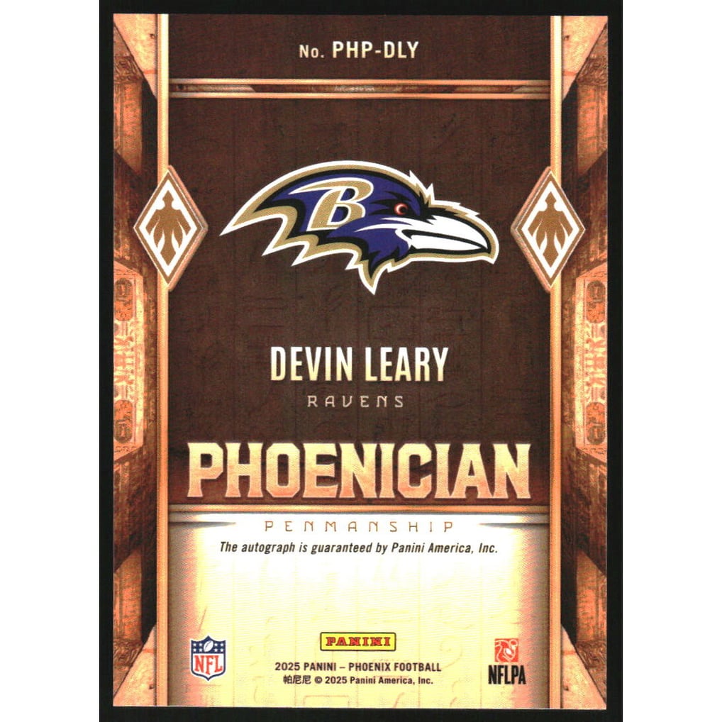 2025 Panini Phoenix Phoenician Penmanship #98 Devin Leary