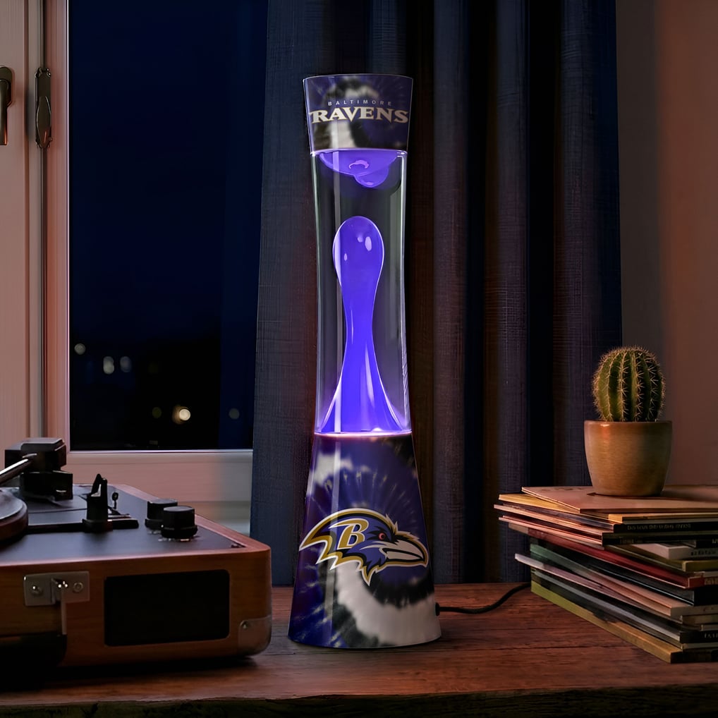 Baltimore Ravens 17" Tie-Dye Magma Lamp with Bluetooth Speaker