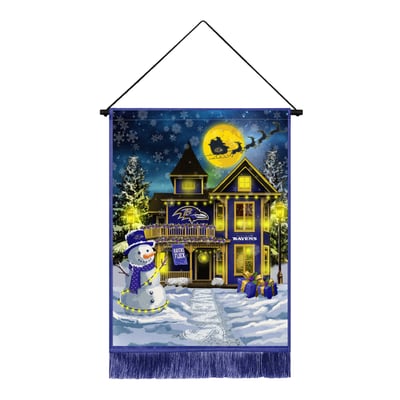 Baltimore Ravens 18" x 24" LED Christmas Tapestry