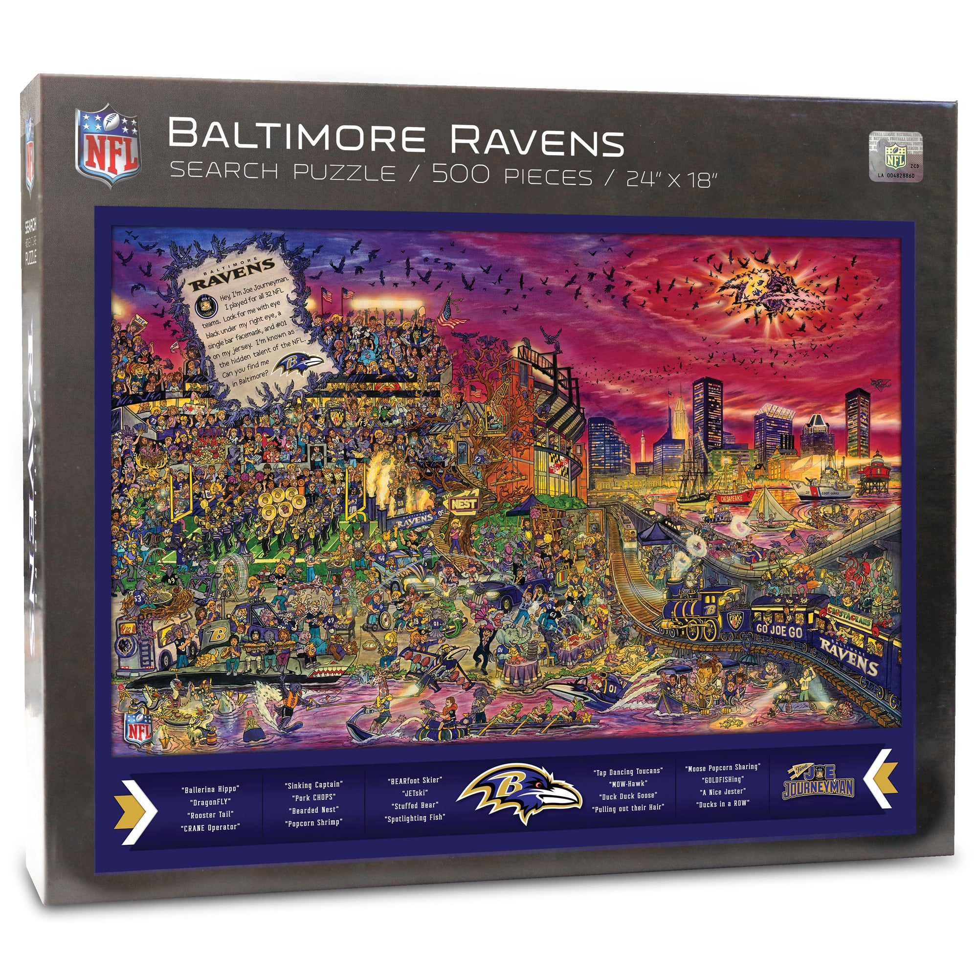 Baltimore Ravens 500-Piece Joe Journeyman Puzzle