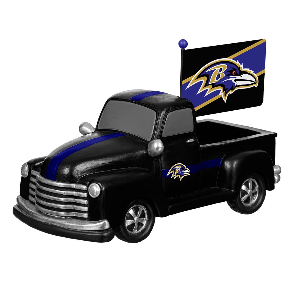 Baltimore Ravens 9" Rally Truck Garden Statue with Team Flag
