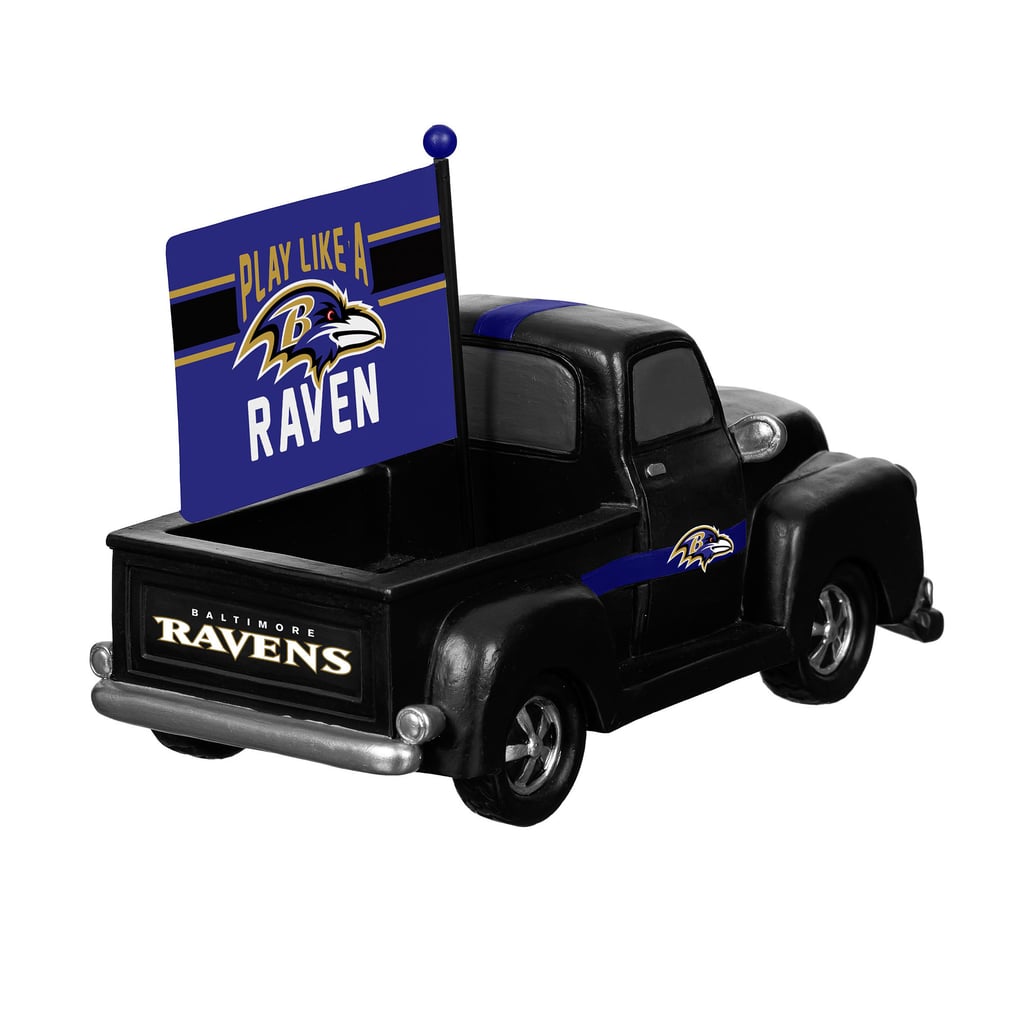 Baltimore Ravens 9" Rally Truck Garden Statue with Team Flag