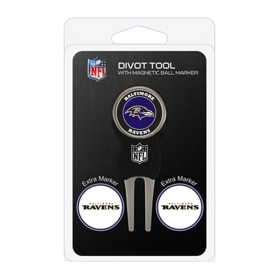 Baltimore Ravens Golf Divot Tool Pack with 3 Magnetic Markers