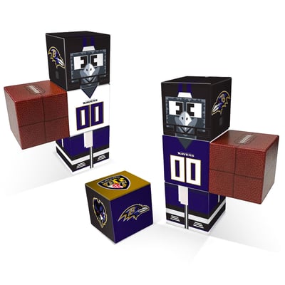 Baltimore Ravens Home & Away Magnetic Fidget Building Cubes Combo Set