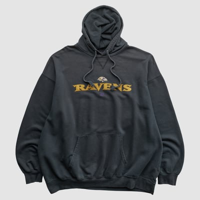 Baltimore Ravens NFL 2000s Hooded Pullover Sweatshirt - Black - XL by Fanatics Real Vintage