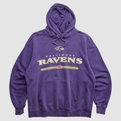 Baltimore Ravens NFL 2000s Hooded Pullover Sweatshirt - Purple - M by Fanatics Real Vintage