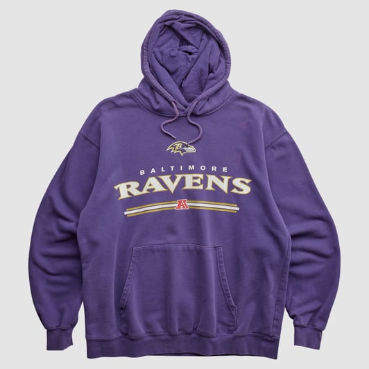 Baltimore Ravens NFL 2000s Hooded Pullover Sweatshirt - Purple - M by Fanatics Real Vintage