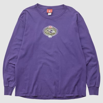 Baltimore Ravens NFL 2000s Long Sleeve T-shirt - Purple - L by Fanatics Real Vintage