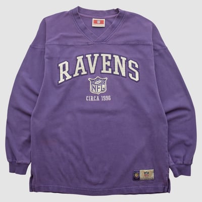 Baltimore Ravens NFL 2000s Long Sleeve T-shirt - Purple - XL by Fanatics Real Vintage