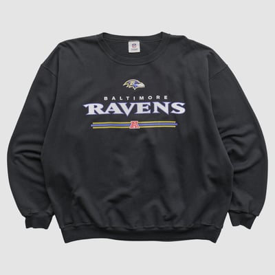 Baltimore Ravens NFL 2010s Pullover Sweatshirt - Black - L by Fanatics Real Vintage