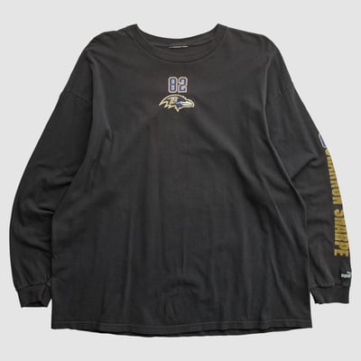 Baltimore Ravens Puma 2000s Long Sleeve T-shirt - Black - 2XL by Fanatics Real Vintage