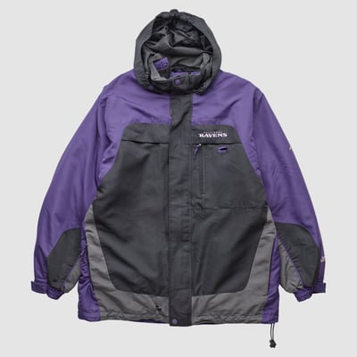 Baltimore Ravens Reebok 2000s Hooded Full Zip Jacket - Purple - S by Fanatics Real Vintage