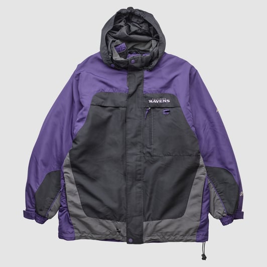 Baltimore Ravens Reebok 2000s Hooded Full Zip Jacket - Purple - S by Fanatics Real Vintage