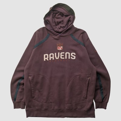 Baltimore Ravens Reebok 2000s Hooded Pullover Sweatshirt - Maroon - 3XL by Fanatics Real Vintage