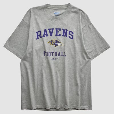 Baltimore Ravens Reebok 2000s T-shirt - Heather Gray - L by Fanatics Real Vintage