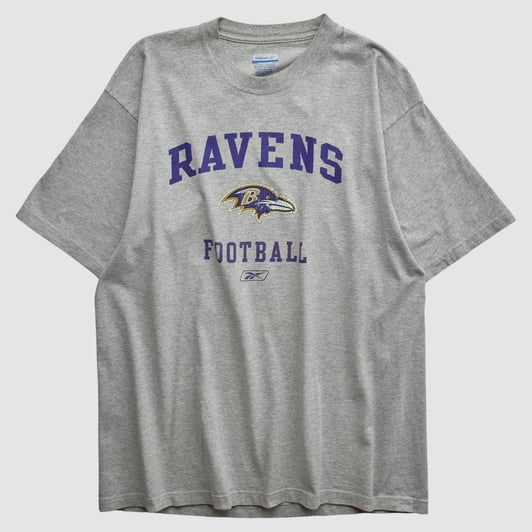 Baltimore Ravens Reebok 2000s T-shirt - Heather Gray - L by Fanatics Real Vintage