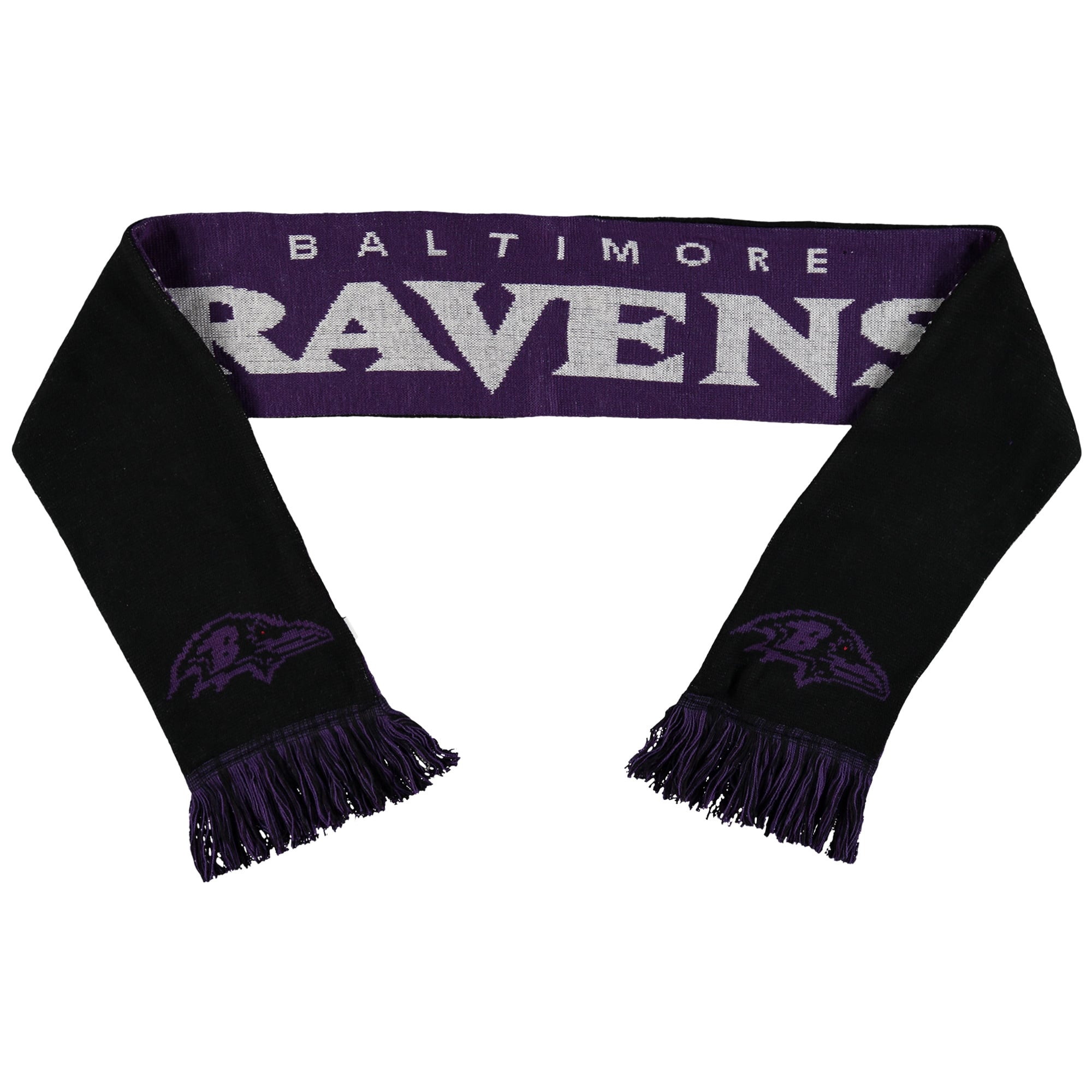 Baltimore Ravens Split Logo Reversible Scarf
