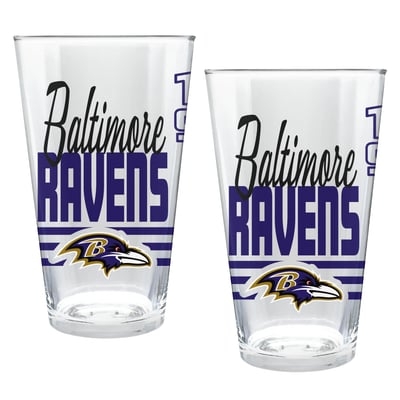 Baltimore Ravens Two-Piece 16oz. Heritage Pint Glass Set