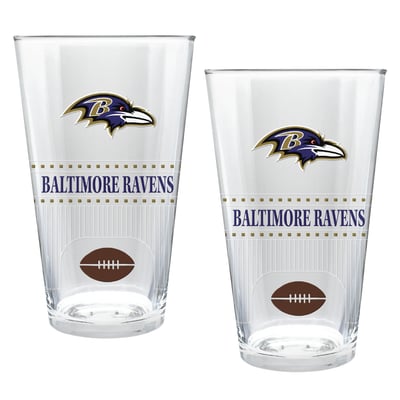 Baltimore Ravens Two-Piece 16oz. Stadium Pint Glass Set