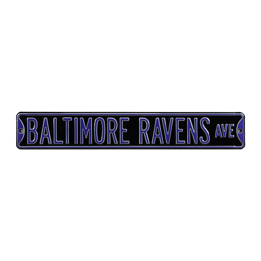 Baltimore Ravens 6" x 36" Steel Street Sign - Black