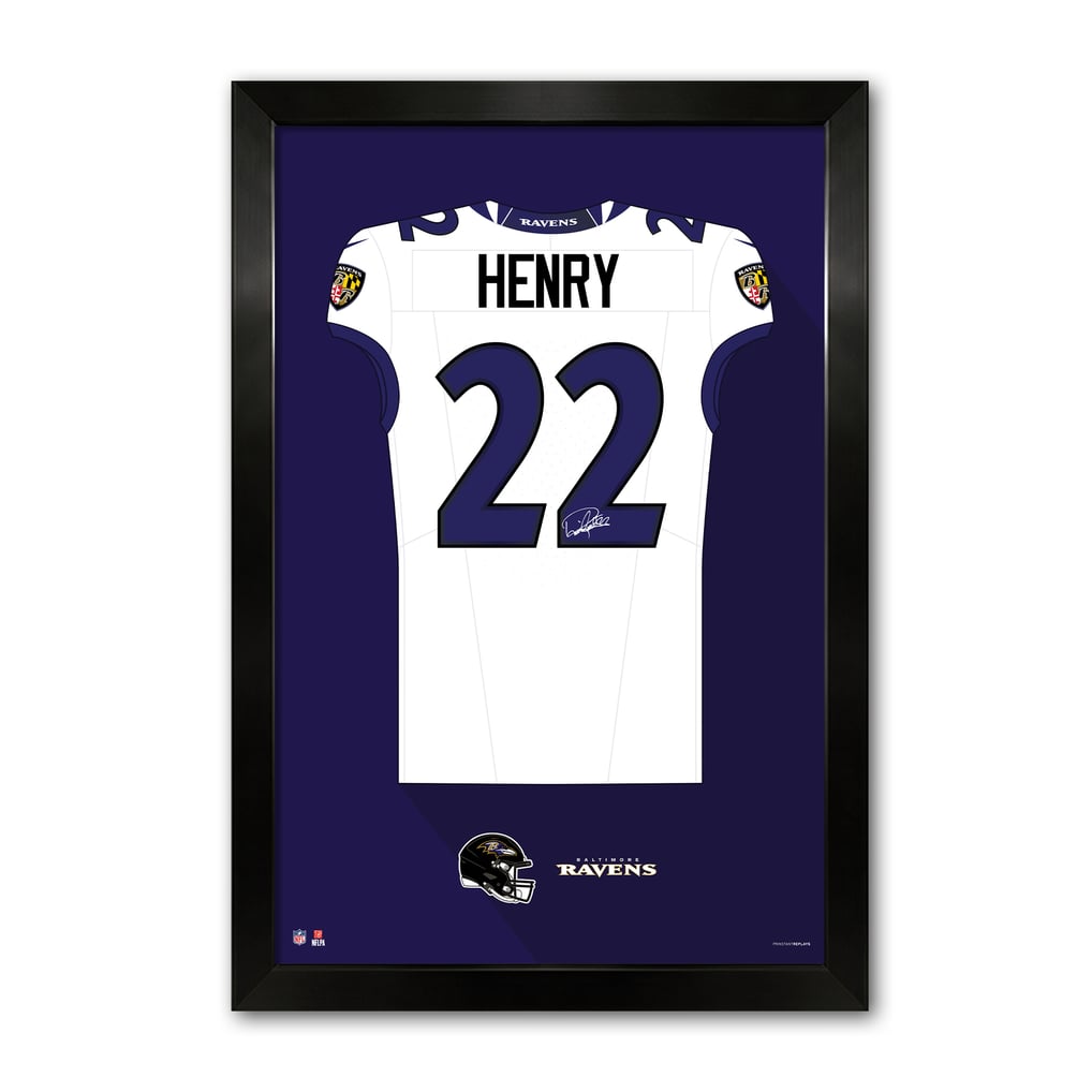 Derrick Henry Baltimore Ravens 14" x 20" Framed Jersey Art Print