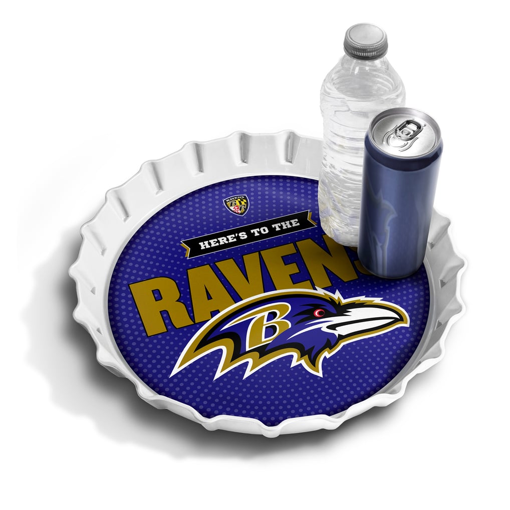 Baltimore Ravens Fanpoint 13" Bottle Cap Serving Tray