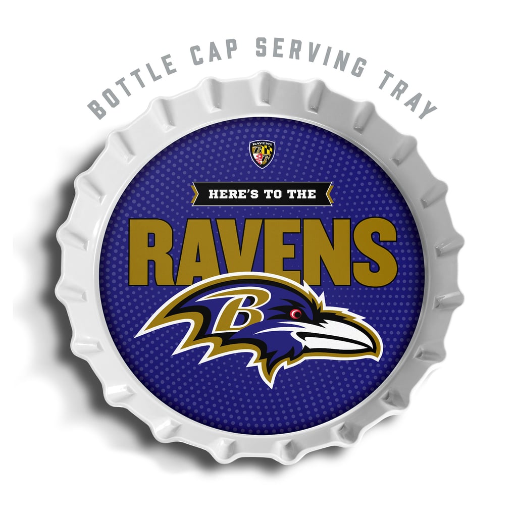 Baltimore Ravens Fanpoint 13" Bottle Cap Serving Tray
