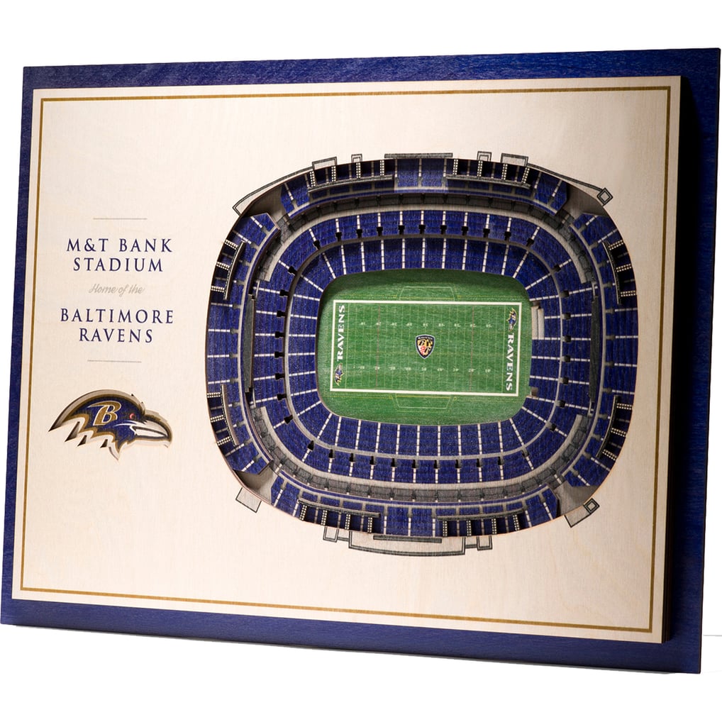 Baltimore Ravens Fanpoint 17'' x 13'' 5-Layer StadiumView 3D Wall Art