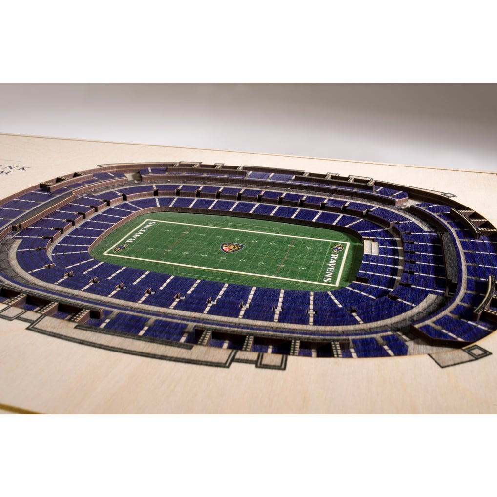 Baltimore Ravens Fanpoint 17'' x 13'' 5-Layer StadiumView 3D Wall Art