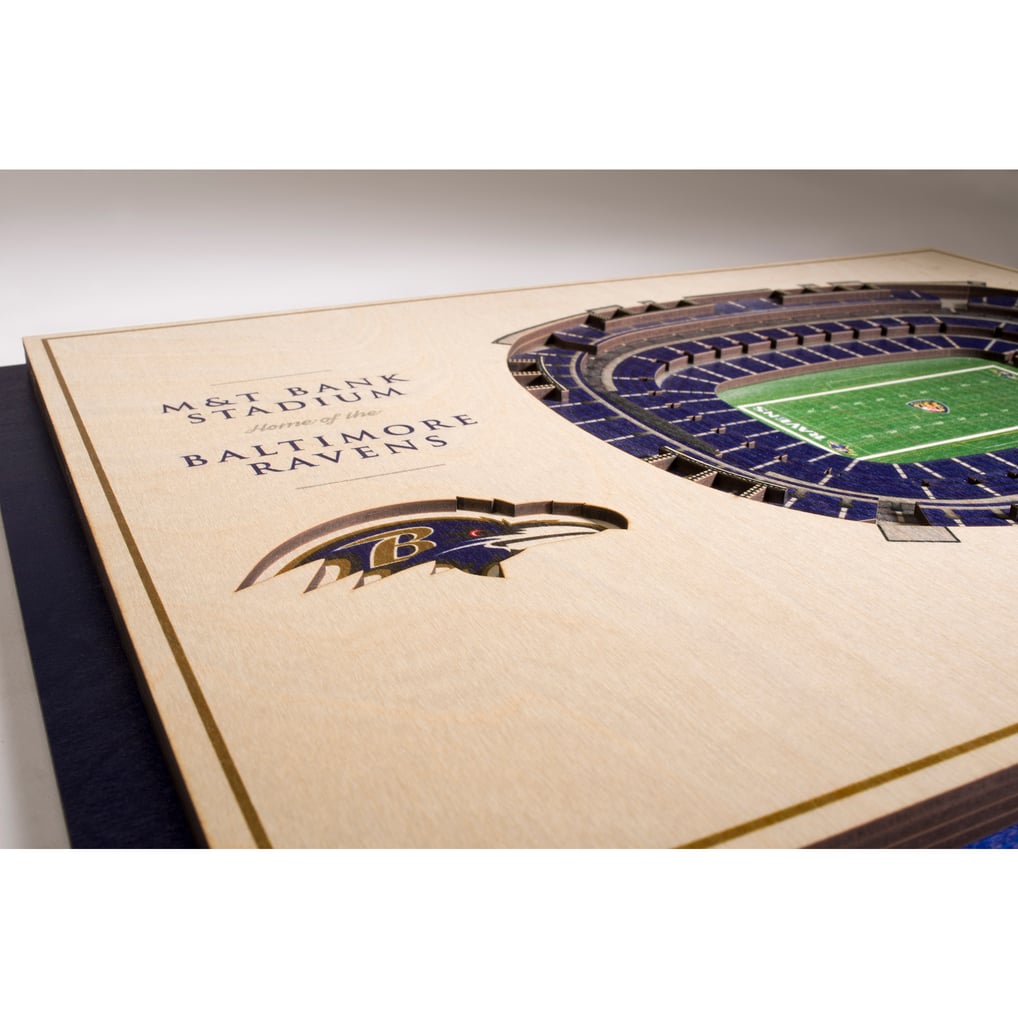 Baltimore Ravens Fanpoint 17'' x 13'' 5-Layer StadiumView 3D Wall Art