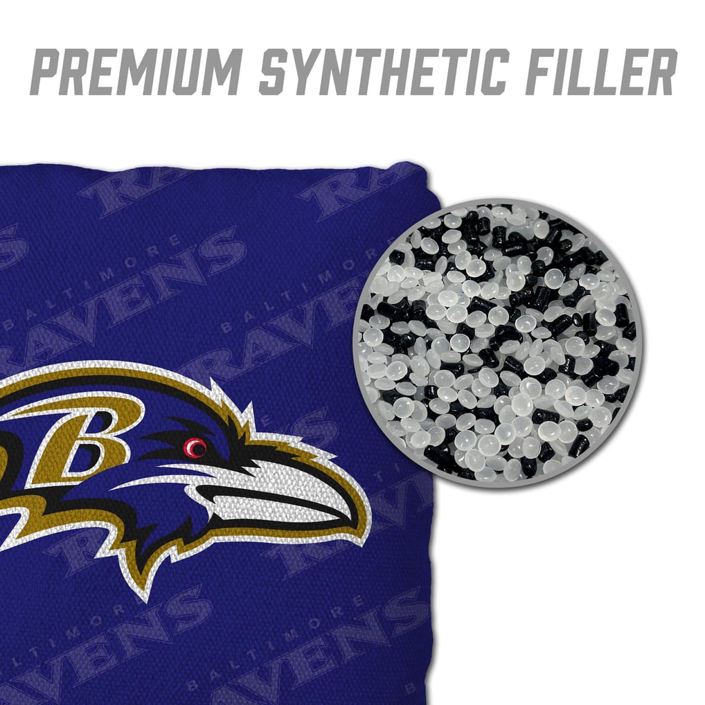 Baltimore Ravens Fanpoint Four-Piece Cornhole Bag Set