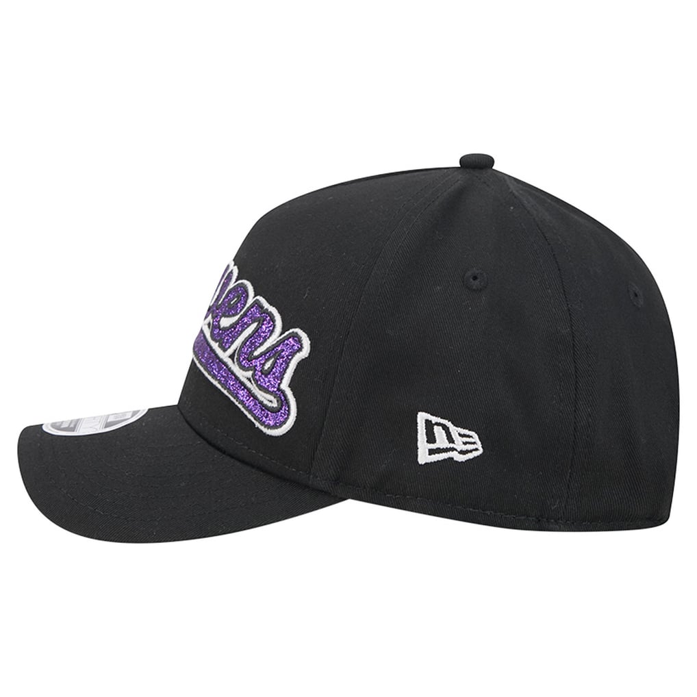 Baltimore Ravens New Era Girls' Glitz A-Frame 9FORTY Adjustable Hat - Black