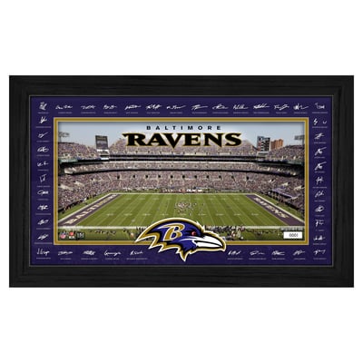 Baltimore Ravens Highland Mint 12" x 20" 2026 Signature Gridiron Panoramic Framed Photo
