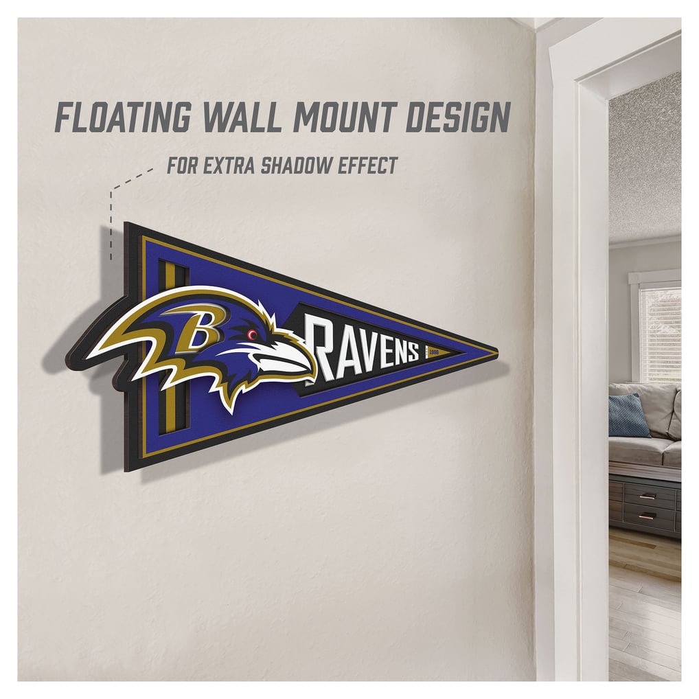 Baltimore Ravens IDNA 23" 3D Pennant Wall Art