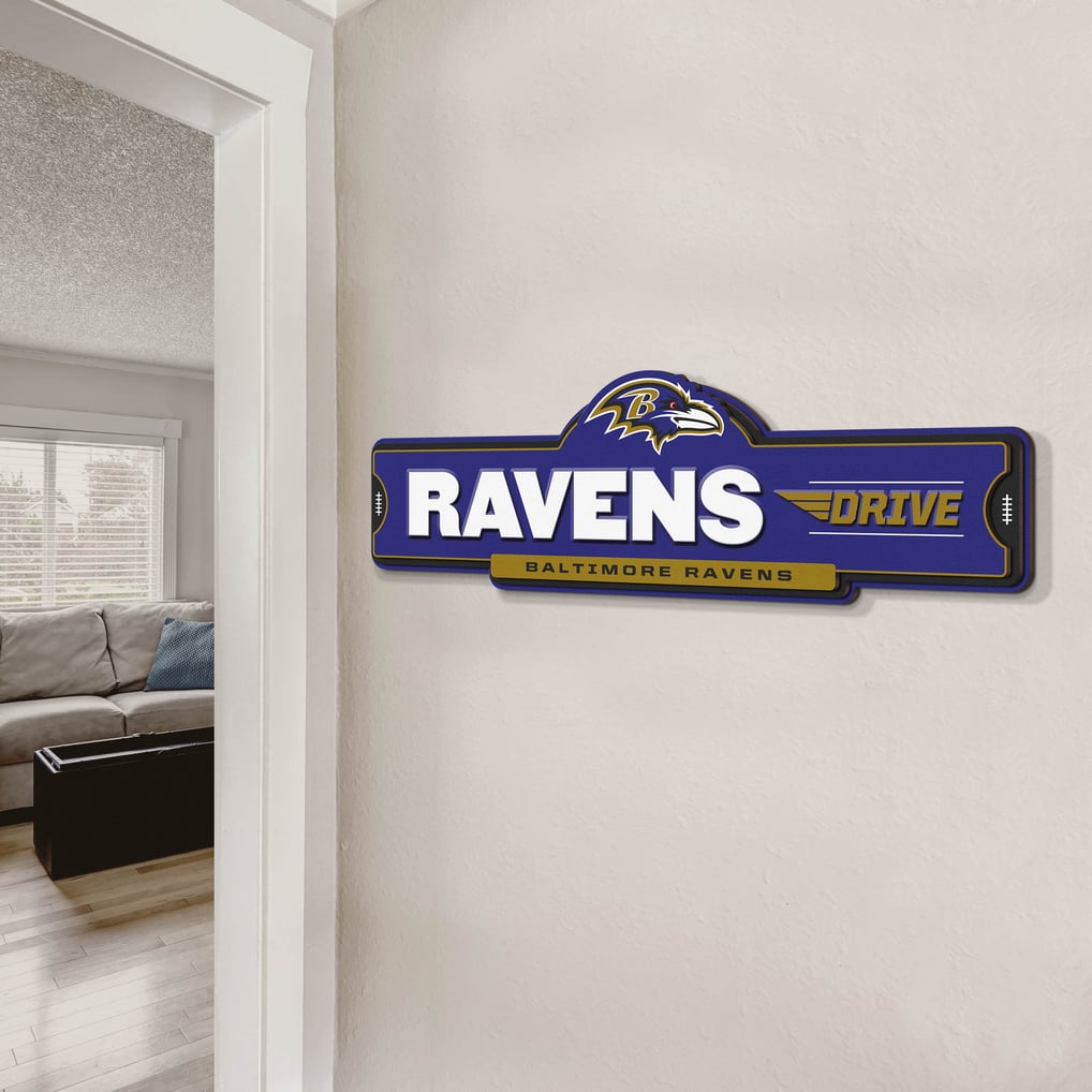 Baltimore Ravens IDNA 3D Street Sign