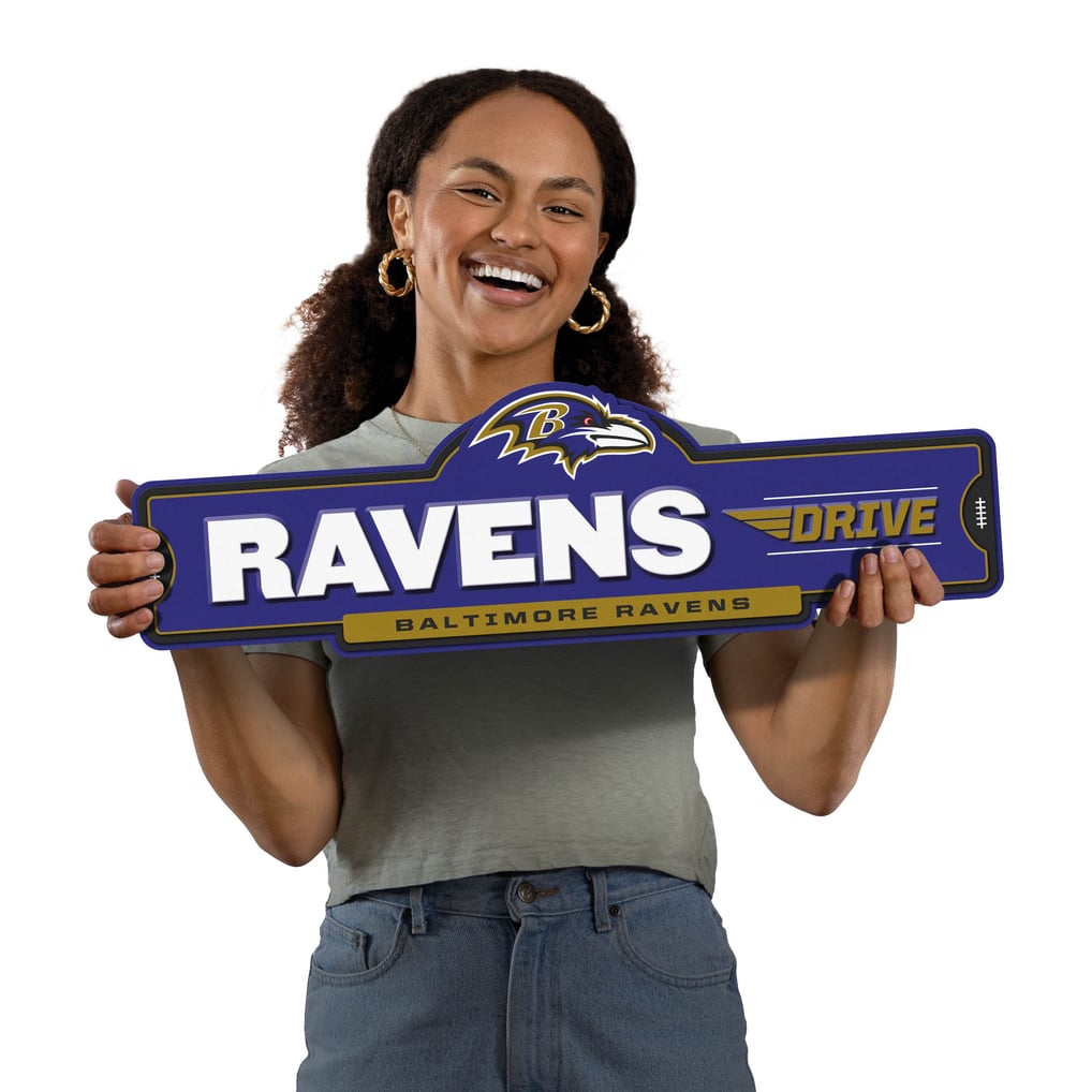 Baltimore Ravens IDNA 3D Street Sign