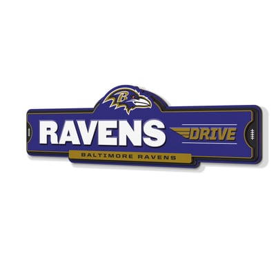 Baltimore Ravens IDNA 3D Street Sign
