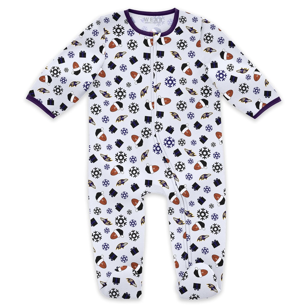 Baltimore Ravens WEAR by Erin Andrews Infant & Newborn Holiday Full-Zip Sleeper & Bib Set