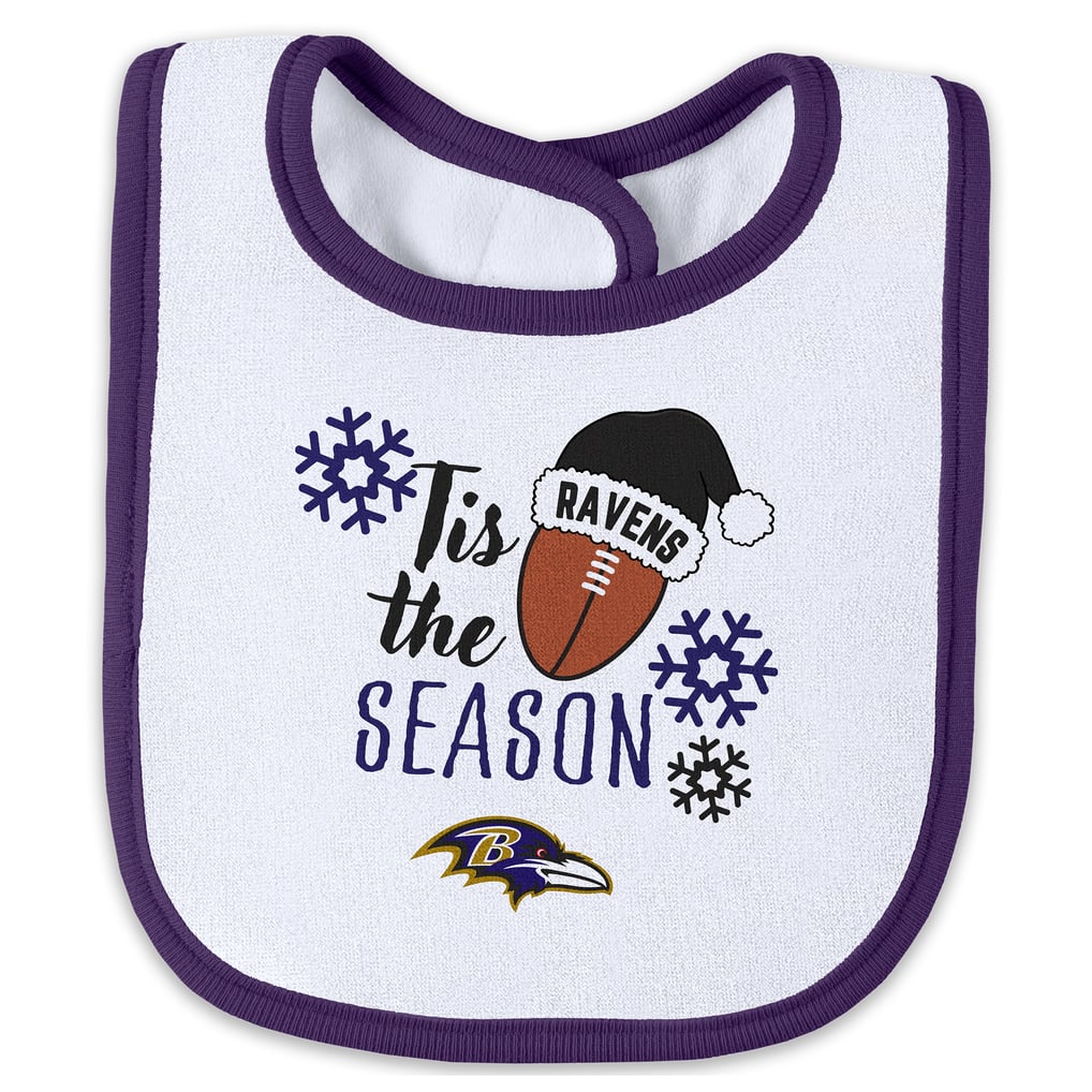 Baltimore Ravens WEAR by Erin Andrews Infant & Newborn Holiday Full-Zip Sleeper & Bib Set