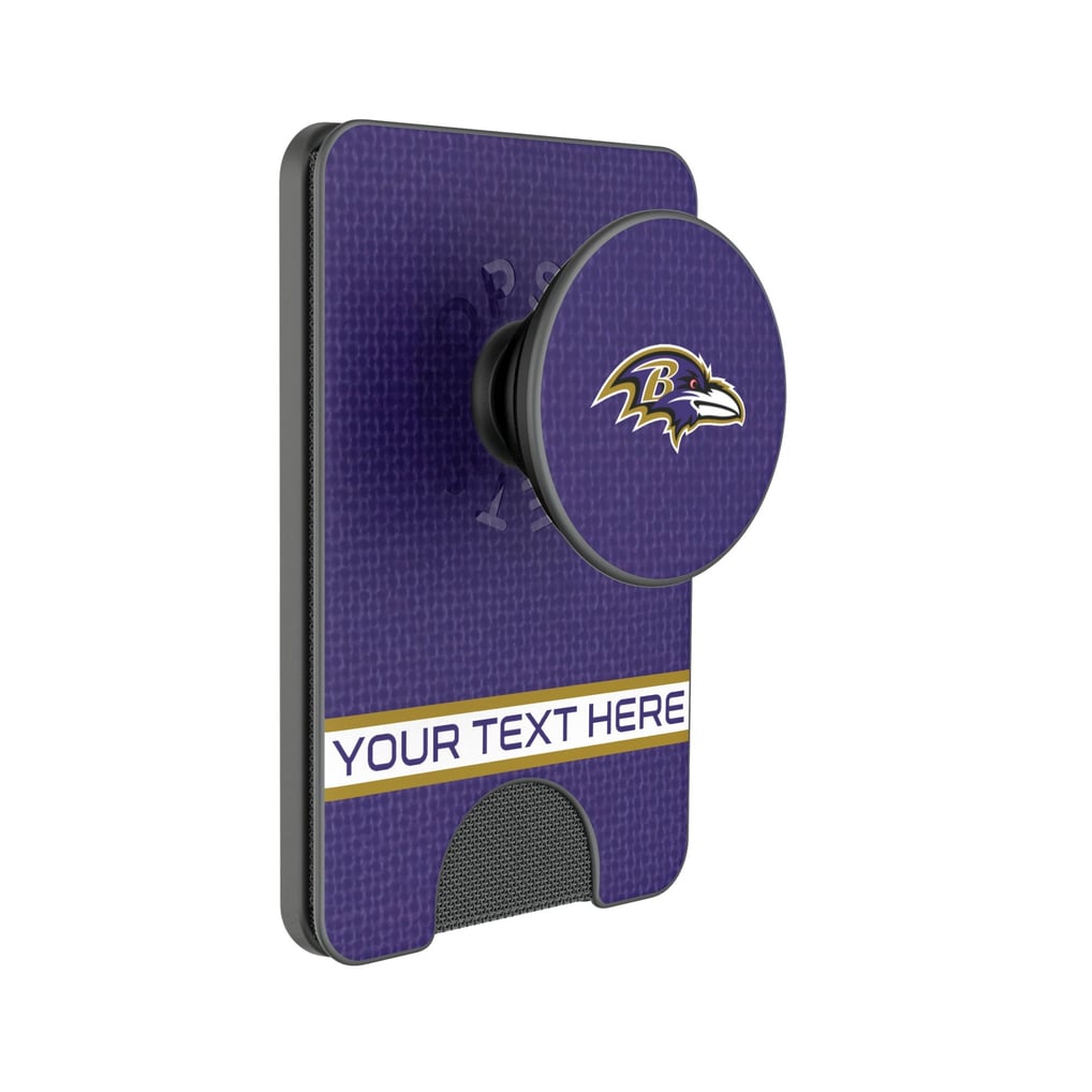 Baltimore Ravens Keyscaper Personalized Endzone Solid PopSockets Magnetic Wallet