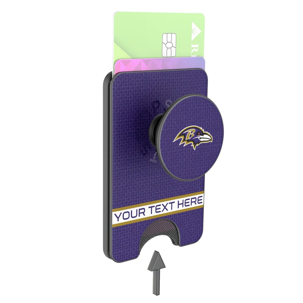 Baltimore Ravens Keyscaper Personalized Endzone Solid PopSockets Magnetic Wallet