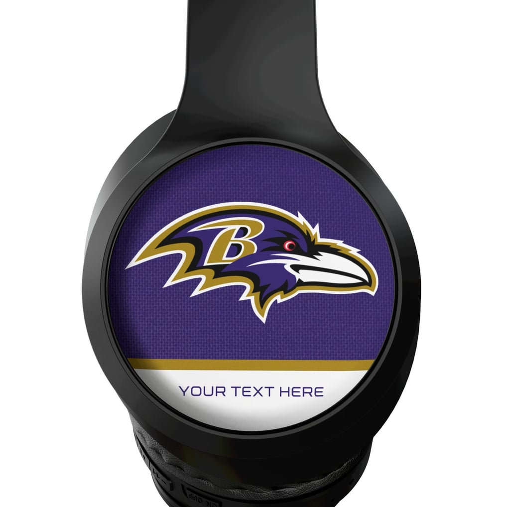 Baltimore Ravens Keyscaper Personalized Endzone Solid Wireless Bluetooth Headphones With Case
