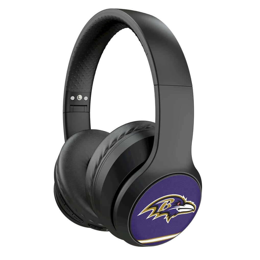 Baltimore Ravens Keyscaper Stripe Wireless Bluetooth Headphones With Case