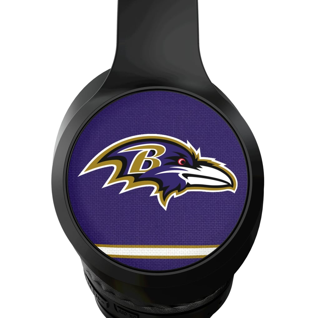 Baltimore Ravens Keyscaper Stripe Wireless Bluetooth Headphones With Case