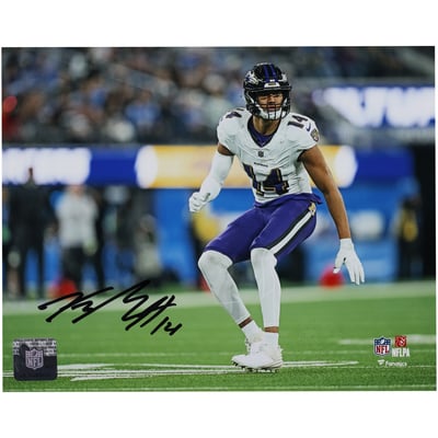 Kyle Hamilton Baltimore Ravens Autographed Fanatics Authentic 8" x 10" Back Peddle Photograph